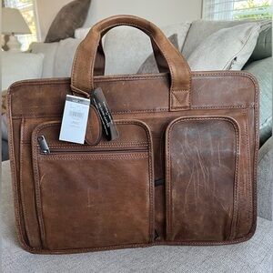 NWT Wilson’s Brown Leather Men's Briefcase
